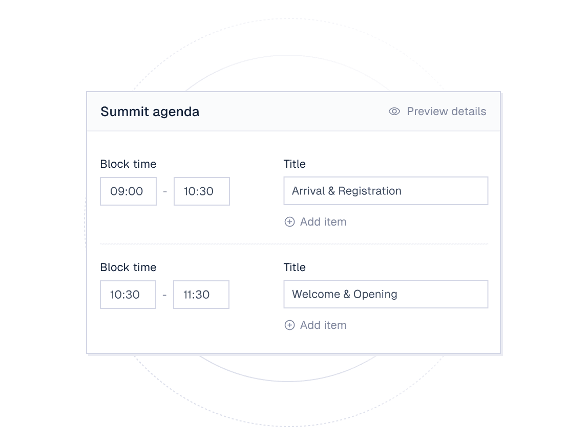 Agenda design